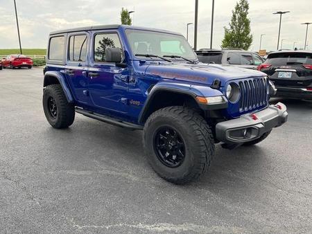 jeep wrangler unlimited blue used 