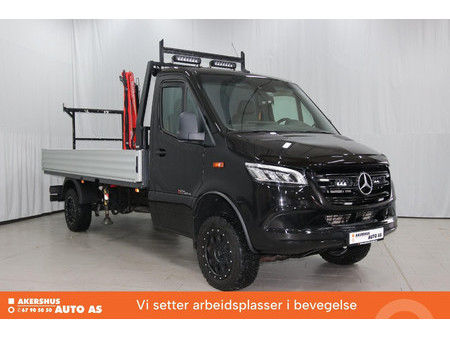 MERCEDES SPRINTER 190-hk-4x4-planbil-kran-3500kg-hengefeste Used - the ...