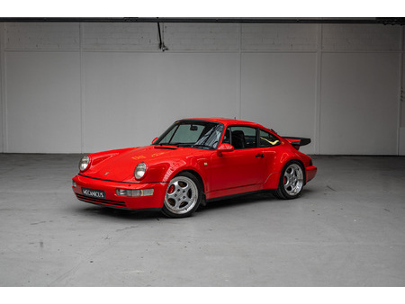 Modellino Spark Porsche 911 964 Turbo Coupè Giallo, Scala 1:43, Museo Porsche - Nuovo
