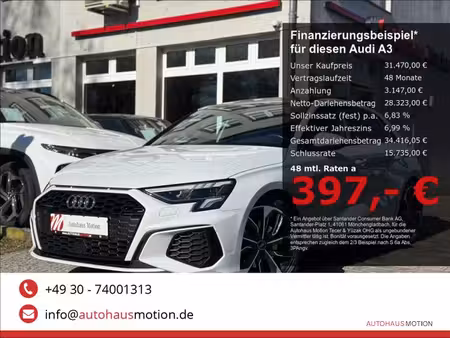 Audi A3 40 TDI 2.0 TDI 200 S line quattro