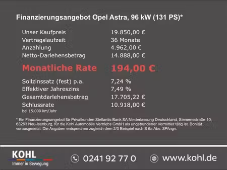 Opel Astra 1.2 130 GS Line