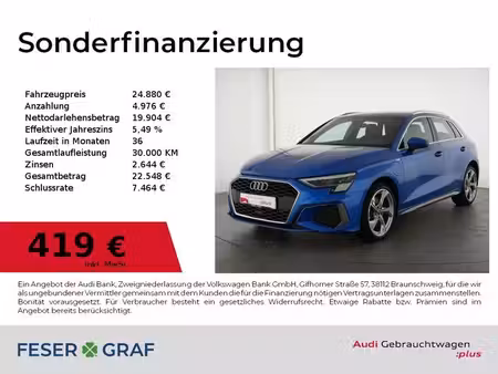 Audi A3 40 TFSI E 1.4 204 S line